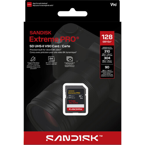 Карта памяти SanDisk 128GB Extreme PRO SDXC UHS-II V90 (SDSDXDE-128G-GN4IN) - фото3
