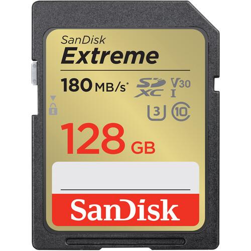 Карта памяти SanDisk 128GB Extreme UHS-I SDXC (SDSDXVA-128G-GNCIN) - фото