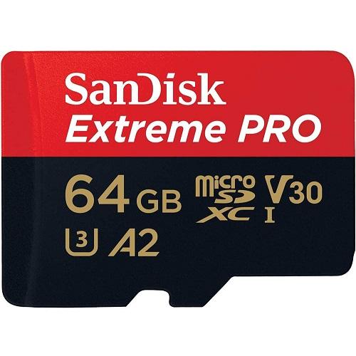 Карта памяти SanDisk 64GB microSDXC Extreme PRO (SDSQXCU-064G-GN6MA) - фото