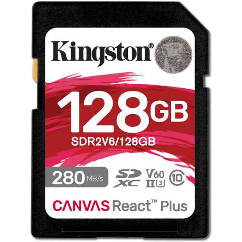 Карта памяти Kingston Canvas React Plus SDXC 128GB (SDR2V6/128GB) - фото
