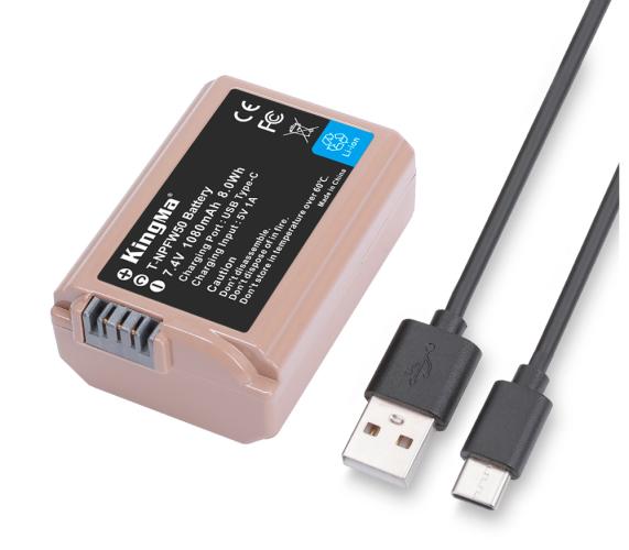 Аккумулятор Kingma NP-FW50 Type-C (аналог Sony NP-FW50, 1080mAh) - фото