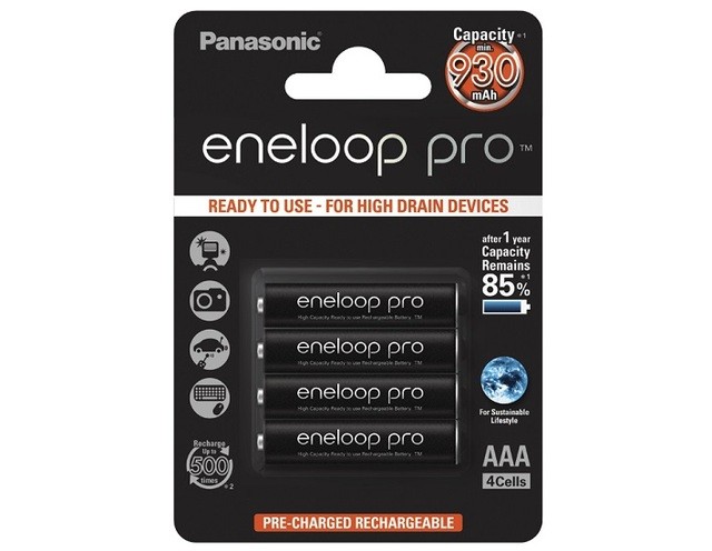 Аккумулятор PANASONIC Eneloop Pro AAA 900 4BP (BK-4HCDE/4BE)