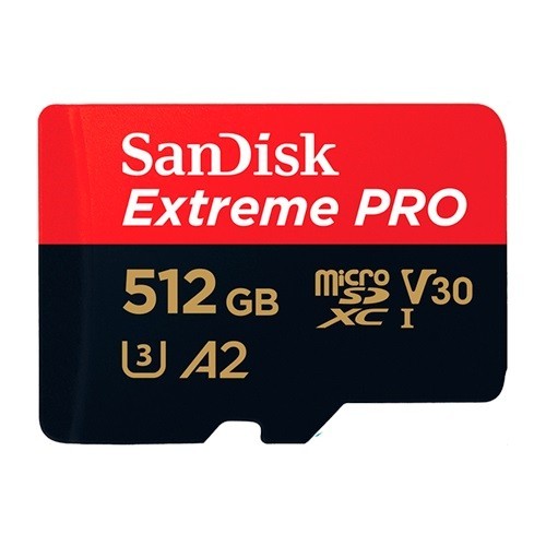 Карта памяти SanDisk Extreme Pro microSDXC 512GB + SD Adapter (SDSQXCZ-512G-GN6MA)- фото2