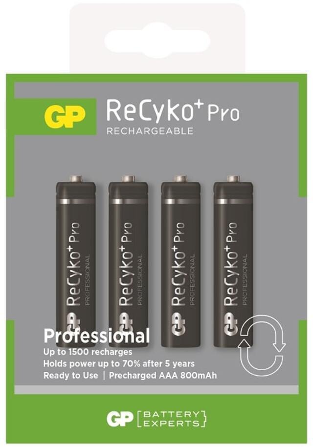 Аккумуляторы GP ReCyko+Pro 800mAh 4шт. (85AAAHCBE-2GBE4) - фото