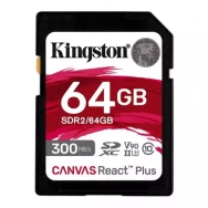 Карта памяти Kingston Canvas React Plus SDXC 64GB (SDR2/64GB)- фото