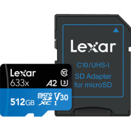 Карта памяти Lexar 512GB microSDXC UHS-I c SD адаптером- фото