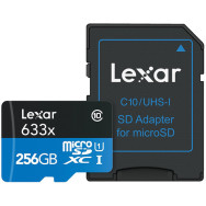 Карта памяти Lexar 256GB microSDXC UHS-I c SD адаптером- фото
