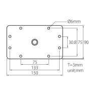 Кронштейн KUPO KS-043 RIGHT ANGLE BABY WALL PLATE- фото3