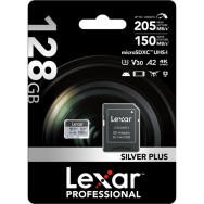 Карта памяти Lexar 128GB High-Performance Silver Plus microSDXC + SD-адаптер- фото6