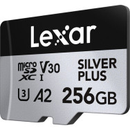Карта памяти Lexar 256GB High-Performance Silver Plus microSDXC + SD-адаптер- фото4