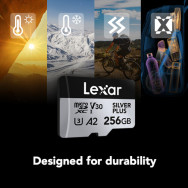 Карта памяти Lexar 256GB High-Performance Silver Plus microSDXC + SD-адаптер- фото7