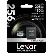 Карта памяти Lexar 256GB High-Performance Silver Plus microSDXC + SD-адаптер- фото6