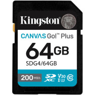 Карта памяти Kingston Canvas Go! Plus SDXC 64GB (SDG4/64GB)- фото