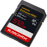 Карта памяти SanDisk 512GB Extreme PRO SDXC UHS-II V90 (SDSDXDE-512G-GN4IN)- фото2