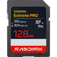 Карта памяти SanDisk 128GB Extreme PRO SDXC UHS-II V90 (SDSDXDE-128G-GN4IN)- фото