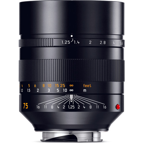 Leica NOCTILUX-M 75 f/1.25 ASPH., black anodized finish - фото