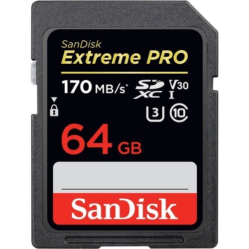 Карта памяти SanDisk Extreme Pro SDXC 64Gb 170MB/s V30 Class 10 (SDSDXXY-064G-GN4IN) - фото