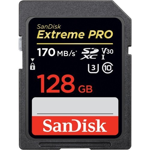Карта памяти SanDisk Extreme Pro SDXC 128Gb 170MB/s V30 Class 10 (SDSDXXY-128G-GN4IN)- фото