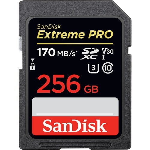 Карта памяти SanDisk Extreme Pro SDXC 256Gb 170MB/s V30 Class 10 (SDSDXXY-256G-GN4IN) - фото