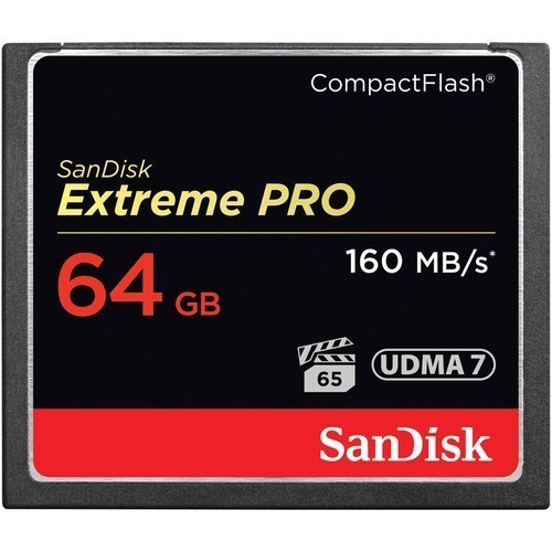 Карта памяти SanDisk Extreme Pro CF 64GB 160MB/s, VPG 65, UDMA7 (SDCFXPS-064G-X46) - фото
