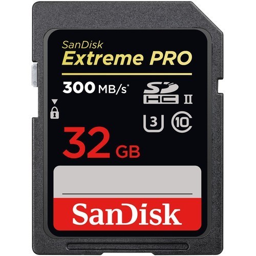 Карта памяти SanDisk Extreme Pro 32Gb 300MB/s UHS-II (SDSDXDK-032G-GN4IN) - фото