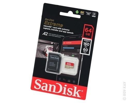 Карта памяти SanDisk Extreme microSDXC 64Gb 160Mb/s (SDSQXA2-064G-GN6MA) - фото3