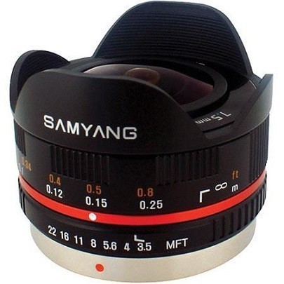 Объектив Samyang 7.5mm f/3.5 UMC Fish-eye Micro 4/3 (MFT) Black- фото